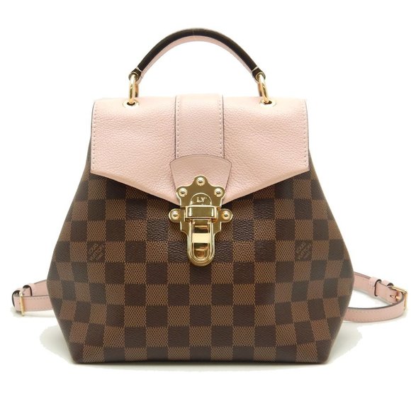 Louis Vuitton Damier Clapton Backpack Ebene Backpack Brown Pink - Picture 1 of 7